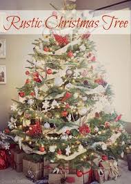 Superb family christmas tree decor. Rustic Christmas Tree Decorations Red Novocom Top