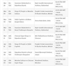 Ipl Schedule 2020 Ipl Schedule Pdf Download Hd Pics Ipl