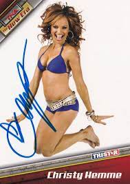 Christy Hemme Signed 2010 TriStar TNA New Era Card 66 Impact Pro Wrestling  WWE | eBay