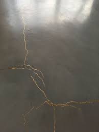 Kintsugi Floors Perfect Most Poetic Solution To Cracks Kintsugi Painted Concrete Floors Concrete Stained Floors