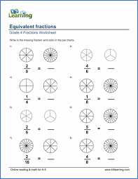 grade 4 fractions worksheets free printable k5 learning