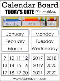 Today S Date Calendar Board Printables Calendar Board Homeschool Calendar Board Homeschool Calendar