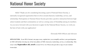 The national honor society started in 1921 by an association of principals. Etiwanda Nhs A Twitteren Hey Eagles If You Are Interested In Joining National Honor Society Please Complete This Application We Encourage You To Apply Https T Co You0izmkex
