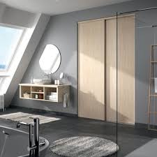 Largeur rail porte coulissante kazed. Facade De Placard Coulissante 2 Portes Decor Bois Patine Rose Kazed