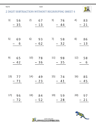 Two digit addition & subtraction worksheets without. 2 Digit Subtraction Without Regrouping Worksheets