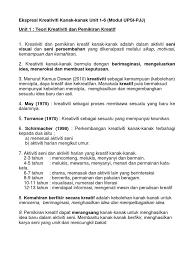 Perkembangan ekonomi kreatif yang makin marak memang membawa banyak manfaat dan keuntungan. Nota Ekspresi Kreativiti Kanak 1