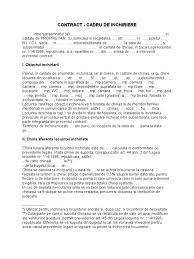 Model Contract Inchiriere Imobil