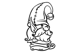 Download Garden Gnome Line Art Drawing Svg Cut File By Creative Fabrica Crafts Creative Fabrica PSD Mockup Templates