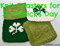 St Patricks Day Knit Coasters Craftbits Com