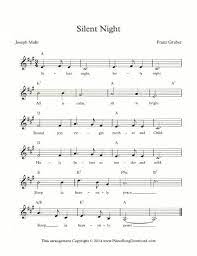 Silent Night Free Lead Sheet Piano Music Notes Christmas Piano Music Clarinet Sheet Music