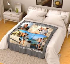 Custom Blankets Personalized Photo Blankets Custom Collage Blankets With 4 Photos Customized Blankets Photo Blanket Personalized Photo Blankets