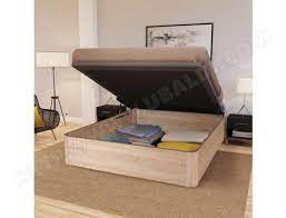 lit coffre spiro 140 x 190 cm structure en panneau de particules sommier en panneau de particules recouvert de tissu funktionsbett kojenbett bett