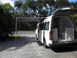 Camper Van With Awning Ideas Camper Ventilation The Campervan Converts Camper Van Camper Awnings Van