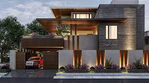 Modern Exterior Boundary Wall Designs Besthomish The shingles, red curved tiles, used on the top of the wall and house are giving it a distinct look. modern exterior boundary wall designs