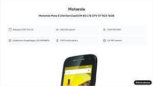 Motorola Moto E 2nd Gen Dual SIM 4G LTE ...