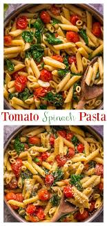 Easy Tomato And Spinach Pasta Baker By Nature Recipe Easy Pasta Recipes Spinach Pasta Recipes Tomato Recipes