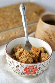 Applesauce Baked Oatmeal A Taste Of Madness Recipe Baking With Applesauce Breakfast Bars Recipe Baked Oatmeal