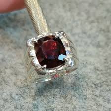 Natural Rhodolite Garnet Gemstone Ring 925 Silver