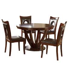 Homesullivan Holmes 5 Piece Rich Cherry Dining Set 402568 485pc The Home Depot Dining Table Dining Table In Kitchen Espresso Dining Set