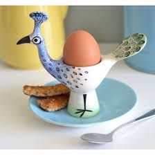 Hannah Turner Peacock Ceramic Egg Cup Ceramic Egg Cups Handmade Ceramics Peacock Eggs