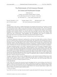Do you need one if you have a family to pay for? Pdf The Determinants Of Life Insurance Demand In Central And Southeastern Europe