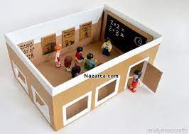 Diy, making barbie house, doll house,barbie evi yapılışı,kolay barbie evi, oyun evi, kendin yap. Karton Ayakkabi Kutusundan Sinif Maketi Yapilisi Nazarca Com Kutular Elisi Fikirleri Okul