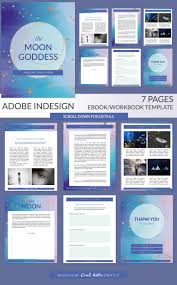 Moon Goddess Indesign Ebook Template Ebook Template Workbook Design Indesign
