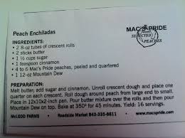 Peach Enchiladas The Best Peaches Come From Mcleod S In Mcbee Sc Where This Recipe Came From This I Peach Enchiladas Sweet Treats Desserts Gallette Recipe