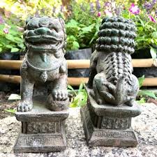 thailand singha chinese guardian lions foo dog fu dog statue etsy in 2020 dog statue guardian lion foo dog