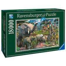 Childrenpuzzle standard 2x12, 2x24 (9) childrenpuzzle standard 3x49 (17) colin thompson (3) collector's edition 1000 (4) color star line 100 xxl (2) floor puzzle (2) giant floor puzzle (12) glitter puzzle (4) gold edition 300, 500 (1) F G Bradley S Ravensburger Ravensburger At The Waterhole 18000 Piece Puzzle 17823