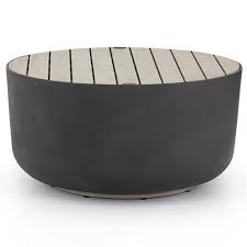 Outdoor coffee tables can be charming as well as functional. Andrew Modern Classic Grey Teak Top Aluminum Outdoor Storage Coffee Table 31 W 40 W Kathy Kuo Home