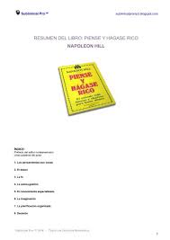 35 full pdfs related to this paper. Resumen Del Libro Piense Y Hagase Rico Capitulo 5