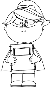 Black And White Superhero Clipart Black And White Girl Superhero With A Spiral Notebook Clip Art Black And White Girl Superhero With A Spiral No Black And White Girl Superhero Red Ribbon Week