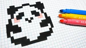 Handmade Pixel Art How To Draw A Kawaii Panda Pixelart Dibujos En Cuadricula Dibujos Pixelados Arte Pixeles Minecraft
