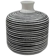Black And White Striped Vase Next Black White Striped Ceramic Vase 8 In Striped Vase Ceramic Vase Black White Stripes