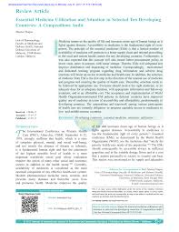 Latest oldest lowest price highest price. Pdf Essential Medicine Utilization And Situation In Selected Ten Developing Countries A Compendious Audit