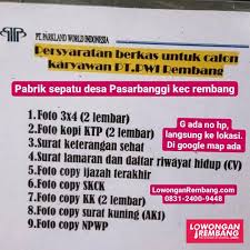 Pada bulan juni 2009 ashton berkomentar. Lowongan Kerja Pegawai Pabrik Sepatu Pt Parkland World Indonesia Rembang Lowongan Rembang