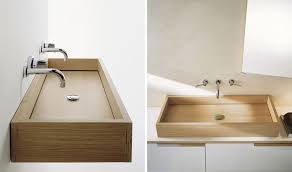 Stone bathroom sink drop in bathroom sinks modern bathroom sink master bathroom concrete bathroom stone sink bathroom ideas bathroom trends bathroom mirrors. Bathroom Design Idea Install A Wood Sink For A Natural Touch