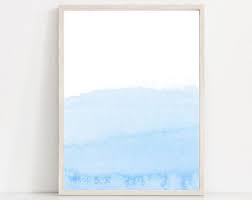 Pastel Blue Watercolor Print Light Blue Print Blue Wall Art Blue Art Blue Painting Abstract Abstract Cloud Art Pastel Wall Art Modern Abstract Print