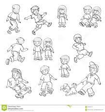 Los pequeños descubrirán qué son y cómo funcionan la vista, el oído, e. Sistema De Ninos Que Juegan En La Calle Ilustracion Del Vector Ilustracion De Cabritos Diversidad 84640314