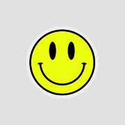 Yellow smiley face aesthetic sticker. Yellow Black Smiley Face Positive Hippie Groovy Aesthetic Puzzle For Sale By Abdulh Zoi