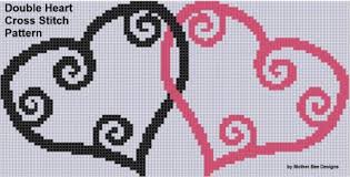 A color printer works best for this, so you can easily select colors. Amazon Com Double Heart Cross Stitch Pattern Ebook Designs Mother Bee Kindle Store
