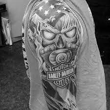 Many biker tattoos feature the harley davidson name or logo, sometimes on its own, and sometimes as part of an intricate design. 900 Biker Themed Tattoo Ideas Biker Tattoos Harley Davidson Tattoos Harley Tattoos