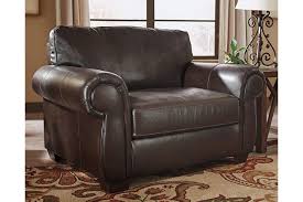 Lorton Oversized Chair By Ashley Homestore Brown Leather 100 Leather Chair Living Room Rocking Chair Porch Brown Leather Chairs