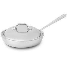 All Clad Bd551097 D5 Brushed Stainless Steel 5 Ply Bonded Dishwasher Safe French Skillet With Domed Lid Coo Brushed Stainless Steel Dishwasher Safe Stainless
