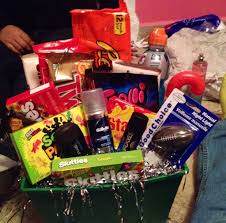 Gift Basket I Made My Boyfriend For Christmas Boyfriend Gift Basket Gift Baskets For Him Boyfriend Gifts