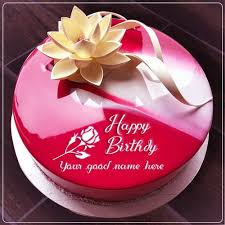 Birthday Cake With Name And Photo Edit Download Flowers Elegant Cake With Name Birthday Cake Writing Birthday Cake For Boyfriend Birthday Cake With Flowers