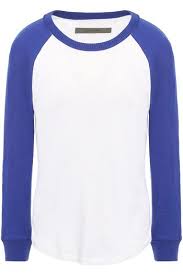Two Tone Slub Cotton And Cashmere Blend Jersey Top
