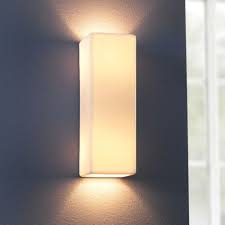 Wandleuchte Quader Oben Und Unten Offen Modern Unlasierte Keramik Vorderansicht Wandleuchte Wandlampe Design Lampen