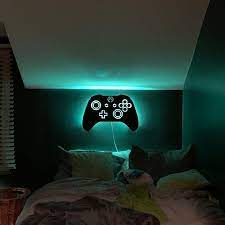 Led Lighted Playstation Controller Wall Art Video Game Art Game Room Decor Sign Ps1 Psx Ps2 Ps3 Ps4 Rgb Color Changing Led W Remote Game Room Decor Game Room Design Gamer